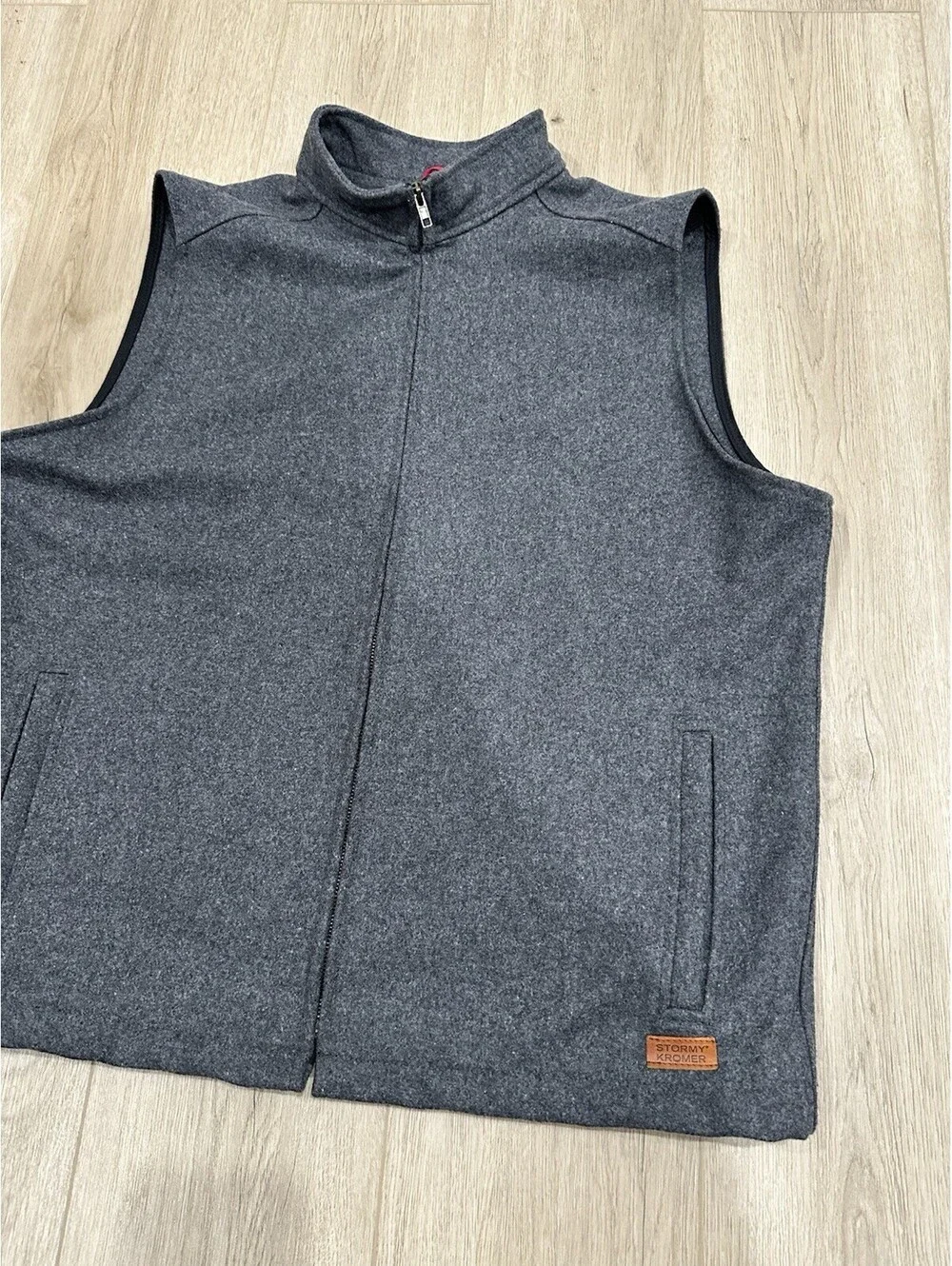 Stormy Kromer Vest Mens XL Wool Blend Full Zip Gray Outdoor